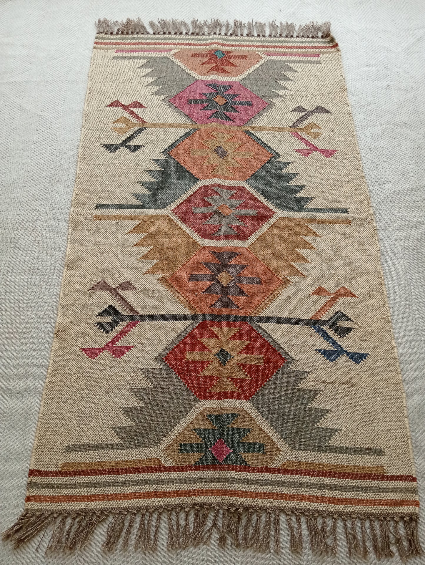 Mehra Jute Wool Kilim Rug (3 by 5ft)