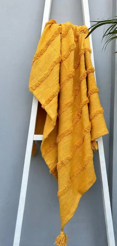 The Saffron Shag Throw