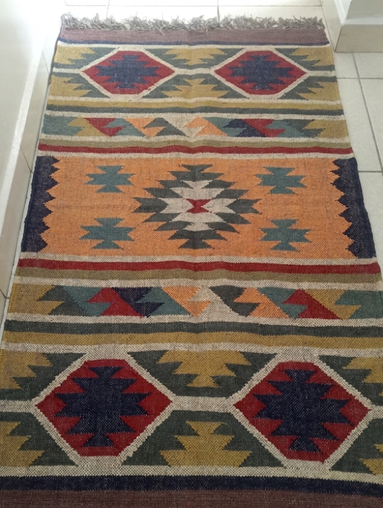 Medina Jute Wool Kilim Rug