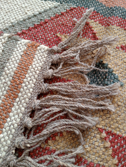 Mehra Jute Wool Kilim Rug (3 by 5ft)