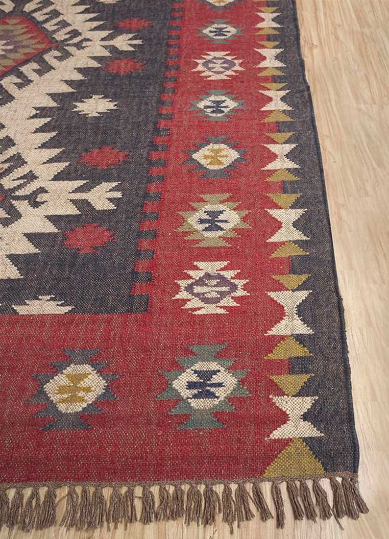 Savani Jute Wool Kilim Rug