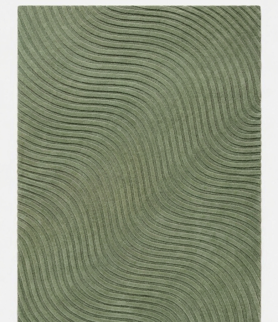 Sway Handtufted Wool Rug (Sage Green)