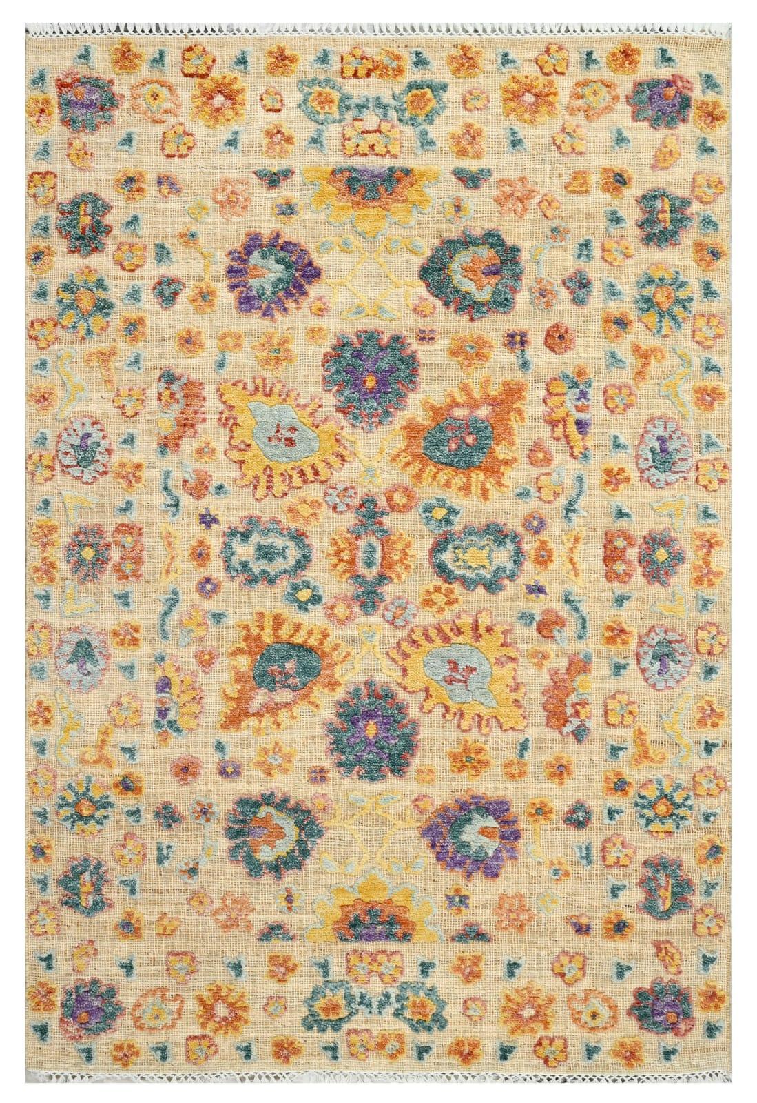 Waridi Tufted Jute Wool Rug