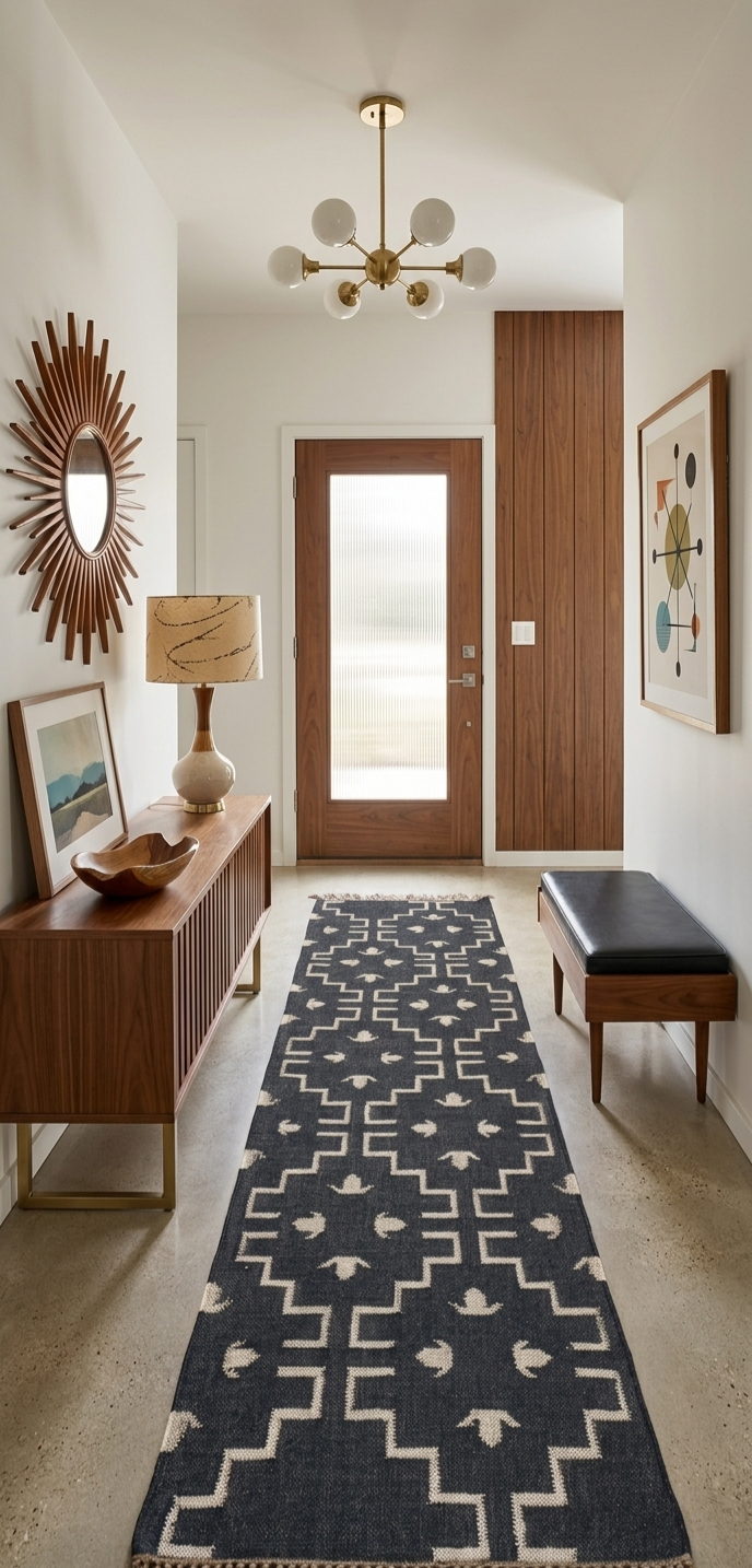 Obsidian Jute Wool Runner Rug