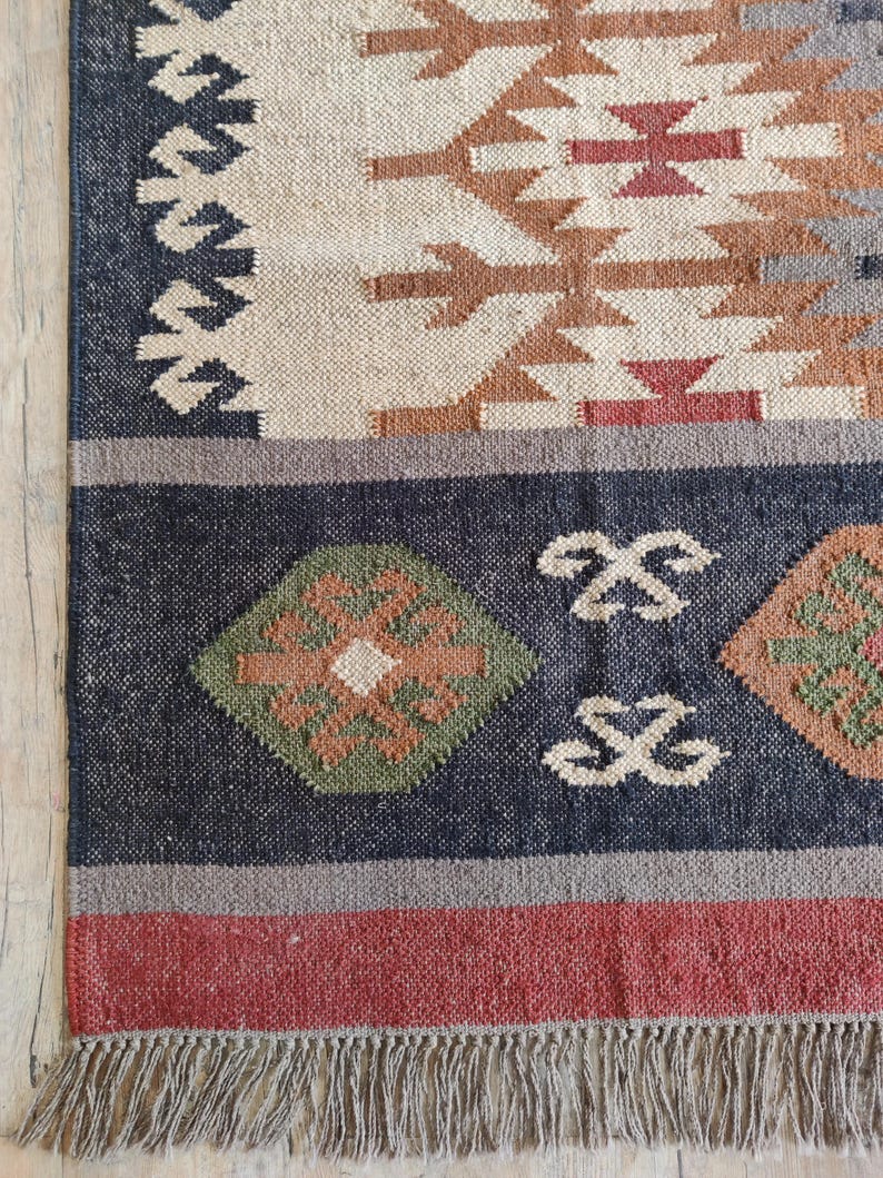 Marlowe Jute Wool Kilim Rug
