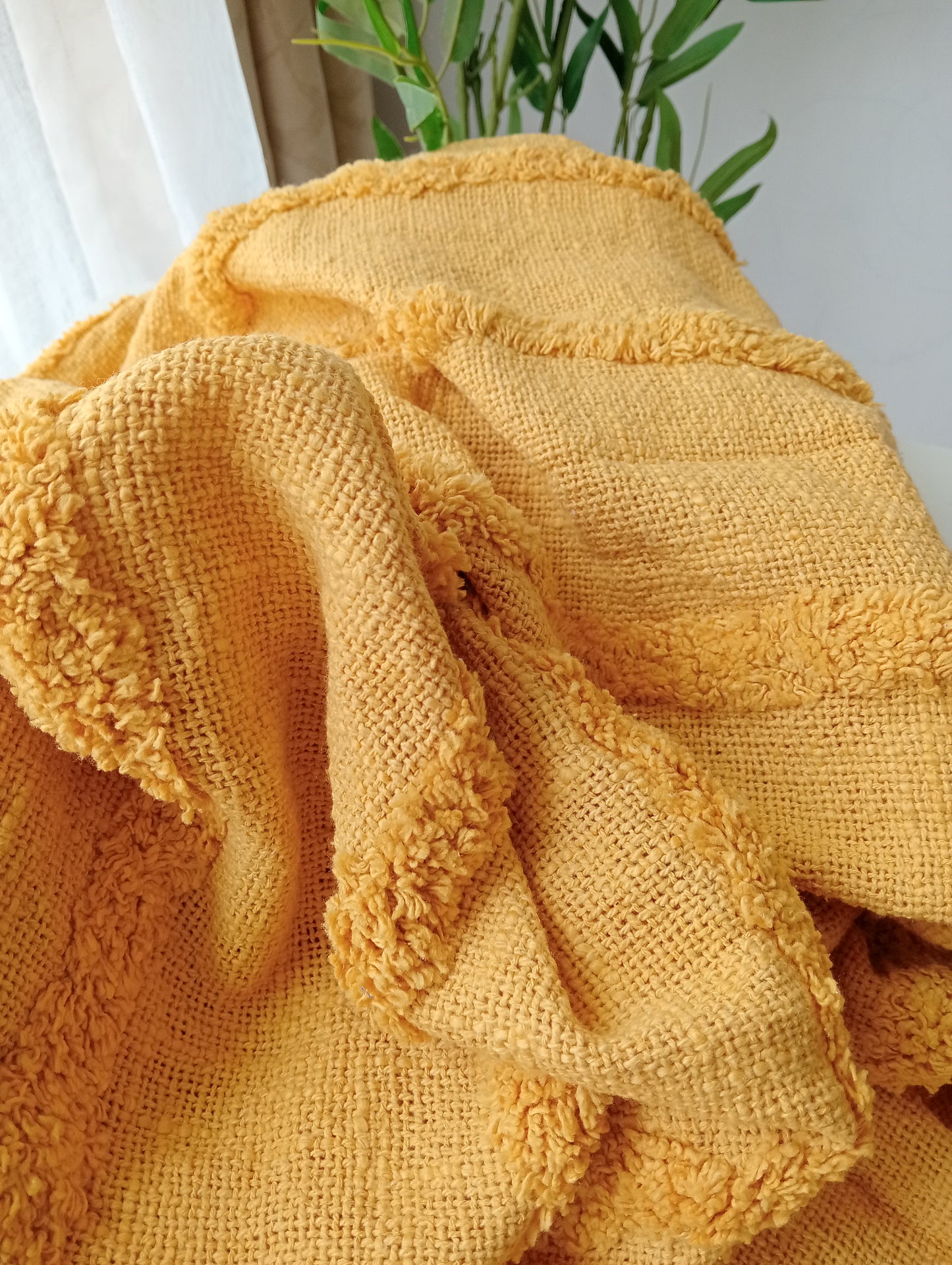 The Saffron Shag Throw