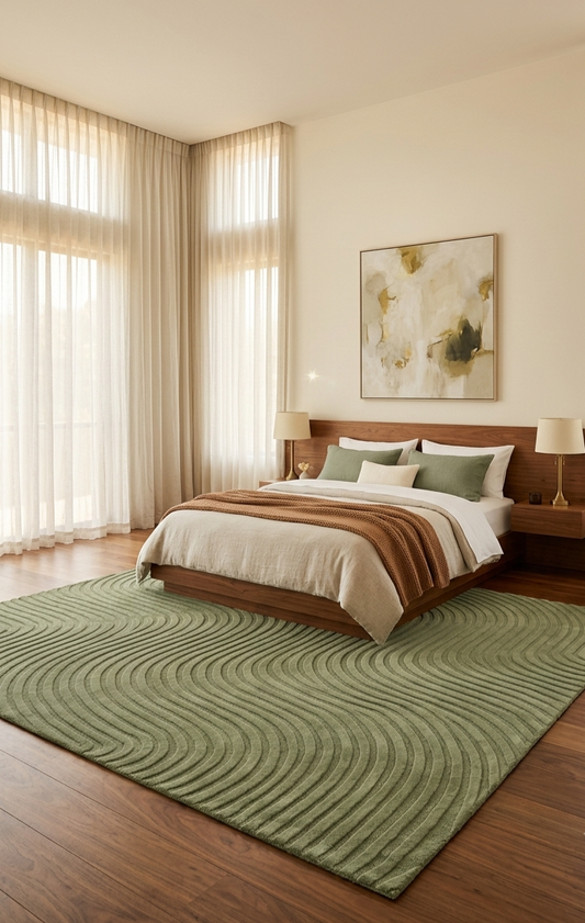 Sway Handtufted Wool Rug (Sage Green)