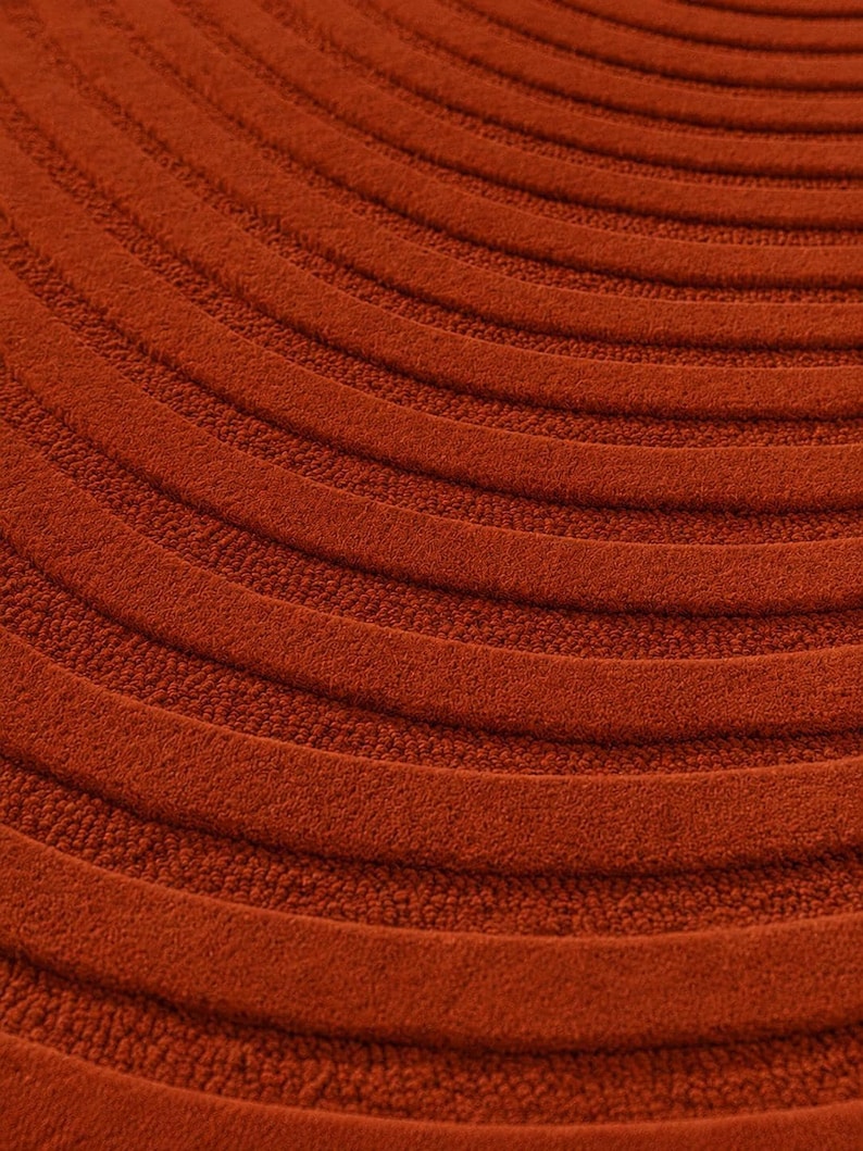 Sway Handtufted Wool Rug (Terracotta)