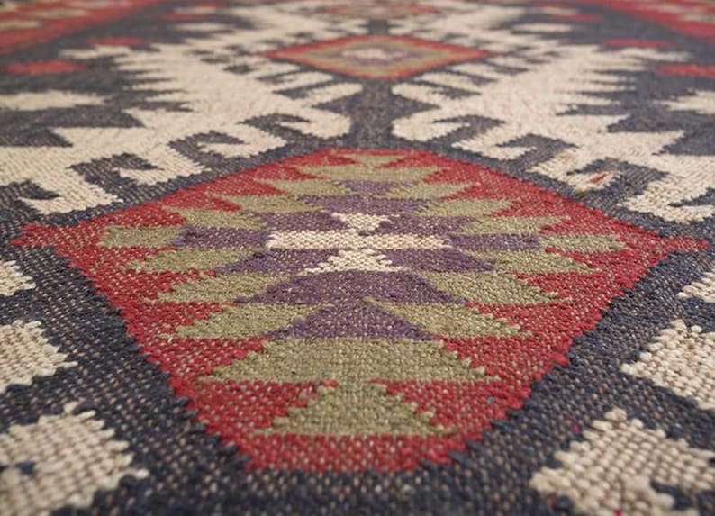 Savani Jute Wool Kilim Rug