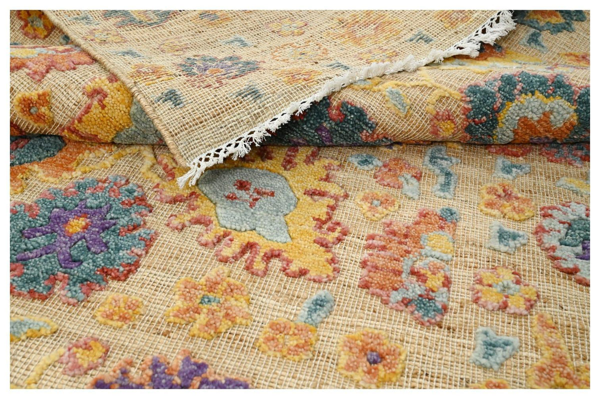 Waridi Tufted Jute Wool Rug