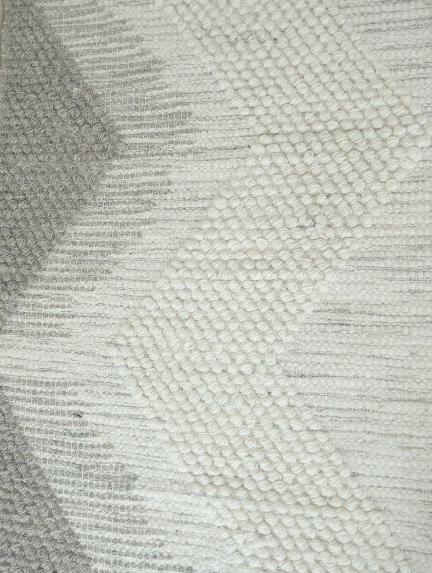 Textured Handwoven Wool Area Rug-High Low Design (10 by 12Ft)