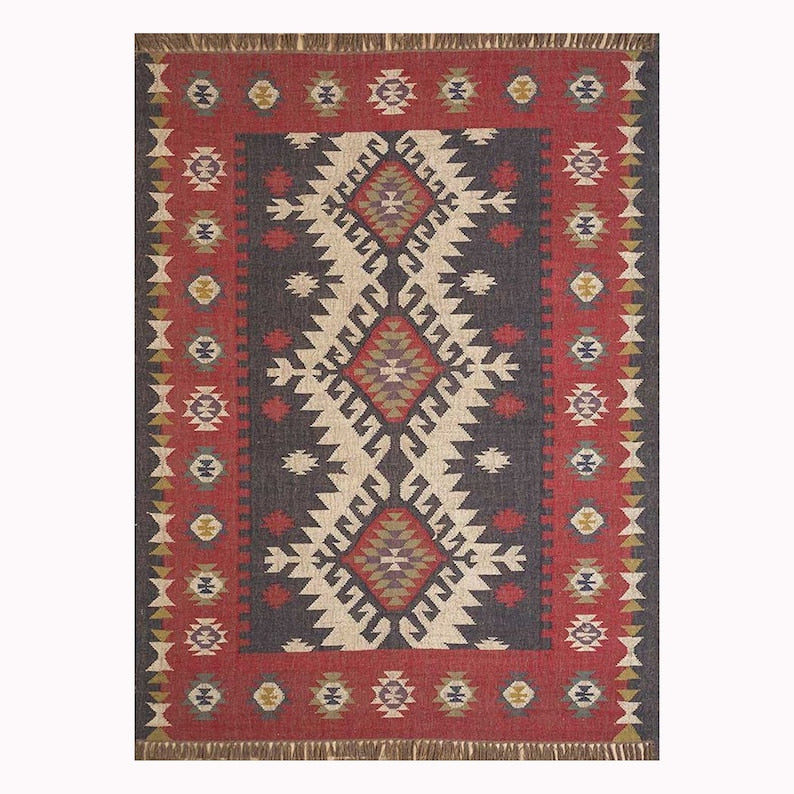 Savani Jute Wool Kilim Rug