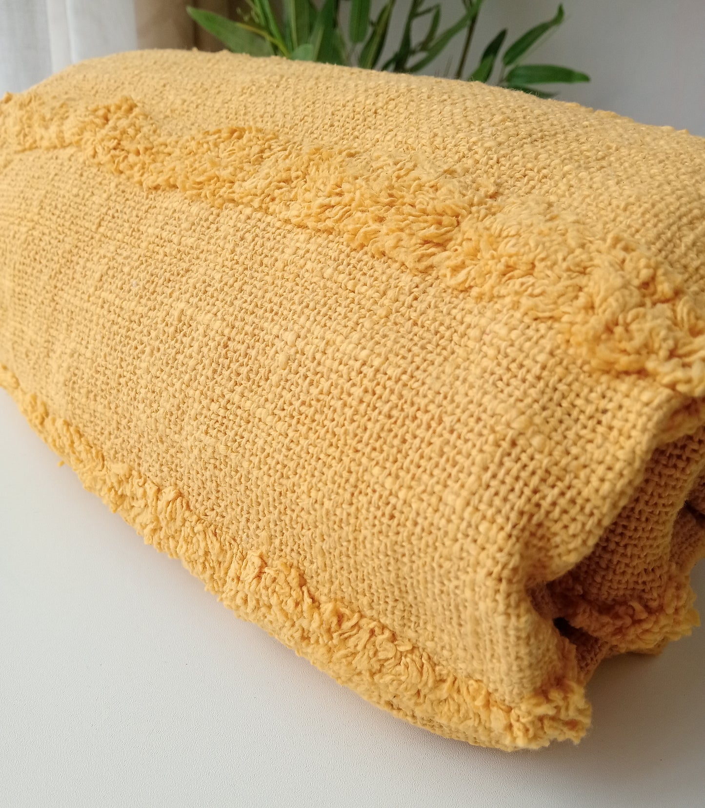 The Saffron Shag Throw
