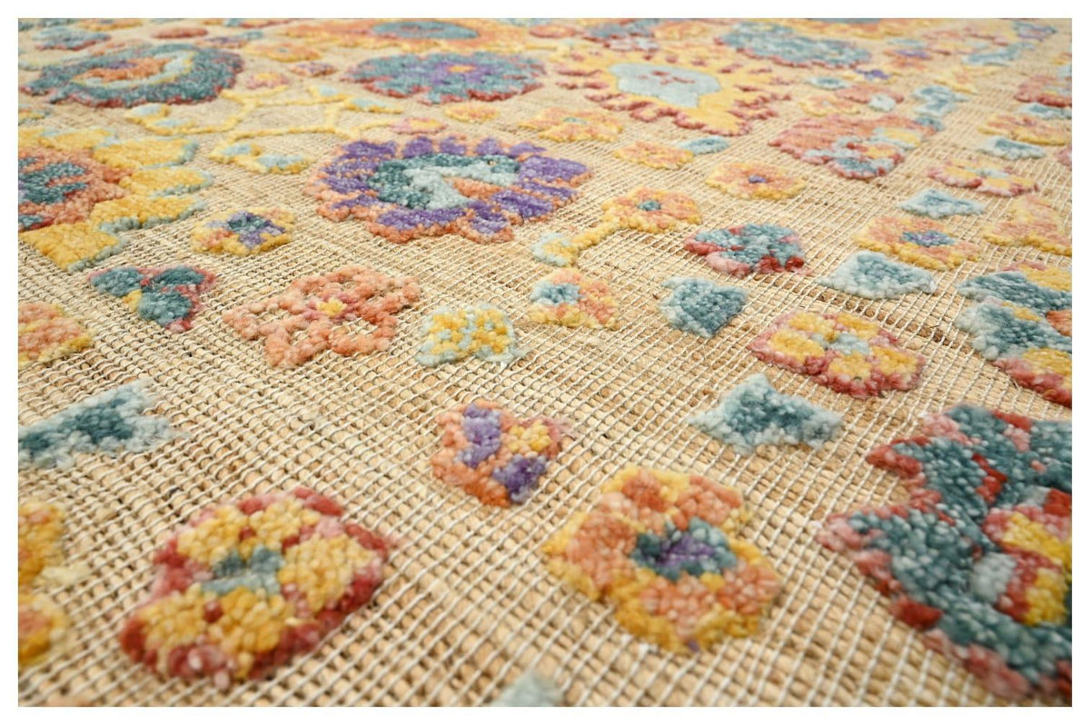 Waridi Tufted Jute Wool Rug