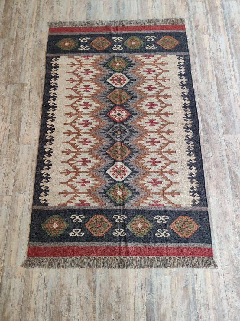 Marlowe Jute Wool Kilim Rug